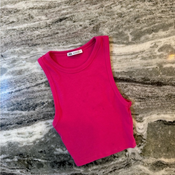Pink Zara High Neck Tank Top Size Small - Picture 1 of 2